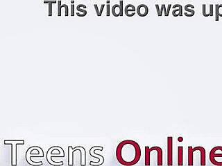 Dude, this naughty college redhead teen sucks cock till cumshot facial!