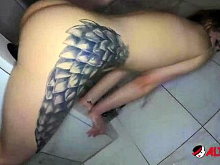 tattooed blonde adalind gray fucks toy in shower