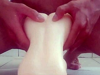 asian fuck doll takes monster cock creampie masturbation style