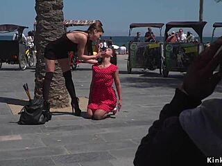 Curvy Petite Euro 18+ Teases Bondage on Streets?