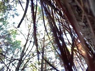 clitlicker662 flashes pussy outdoor forest solo orgasm update 23