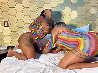 Shemale Pounds Horny Tattooed Latina Slut Hard