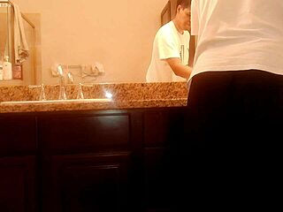 hey we're just tidying the bathroom real quick today