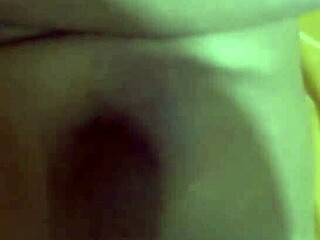 i get bathed in two massive cumshots coating my ass and huge tits!