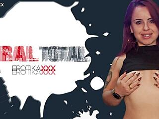 Redhead latina teen teases monster cock with wet total oral suck