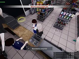 exhibitionist anime slut cums wildly in public hentai game!