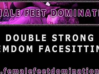 Two Tall Brunette Femdoms Facesit And Dominate Older Man Double