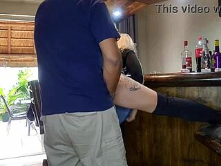 Cute Blonde Lifts Skirt Cheating Quickie Doggystyle Creampie