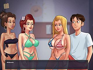 Wielkocycka blondyna w Summertime Saga 221