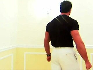 A BRUNETTE BIMBO WITH HUGE FAKE TITS GETS POUNDED