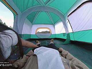 Vrb Trans Brazilian Shemale Bareback Fucks Camping Group in Hd