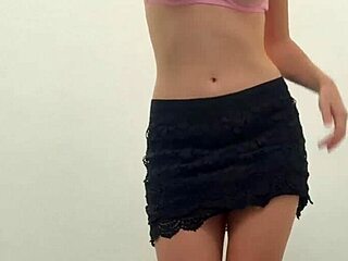 i risk anal plug in public miniskirt no panties orgasm