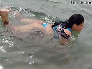 colombian latina gordita's huge ass fucked homemade on beach