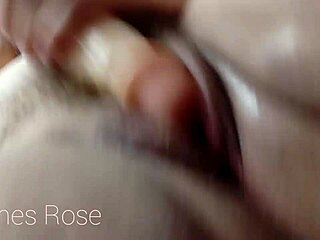 fucking my super wet hairy pussy with huge 22cm dildo till orgasm