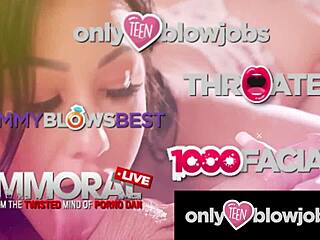 Blonde Teen Sucks Stepdad's Cock Deepthroat POV Blowjob