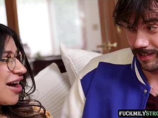 sexy slut rides two stepbrothers' cocks cowgirl then takes creamy creampies in wet pussy 🔥🍆💦