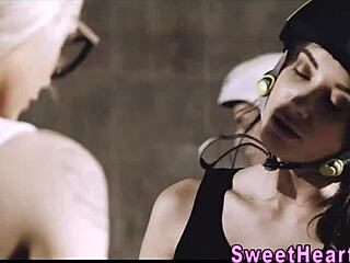 Locker Room Lesbian Teens Eat Pussy