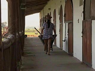 wanna see honey demon take big cock anal bent over hay bales outdoors?