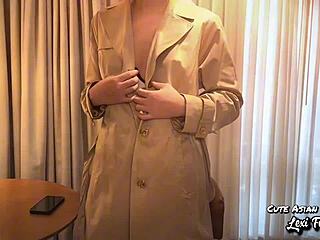 super cute asian ladyboy plays anal with toys and cums