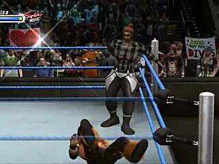 Marrisa Dominates John Morrison in Fetish Wrestling