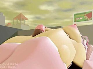 Pink haired girl takes big cock pounding