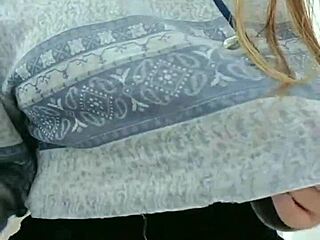 wanna see this cute student strip and grope her natural tits?