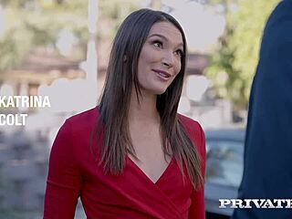 katrina colt bends over for anal fingering rimjob and cum on ass
