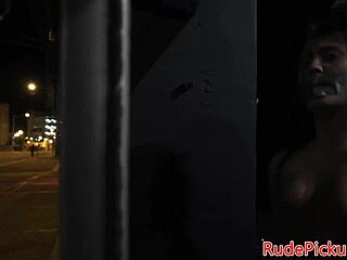 gagged bound amateur pickup choked deepthroated drilled outdoors rough