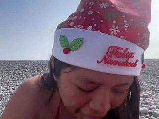 Valentina sucks and fucks me on beach post-party