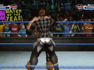 Marrisa Dominates John Morrison in Fetish Wrestling