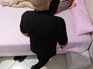 Stepdad Catches Stepdaughter Watching Porn And Punishes With Anal Creampie!