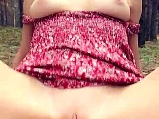 Blasting Petite Mia Bandini's Ass in Wild Forest Creampie