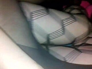 Wife's quick pantyhose lingerie handjob unloads hot cum