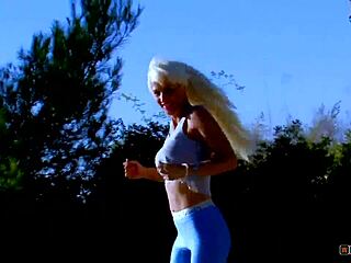 Blonde Cougar Drains Balls With Deepthroat Yoga Suck