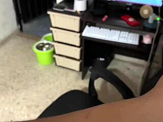 stepnephew visits for brunette milf blowjob before husband gets home