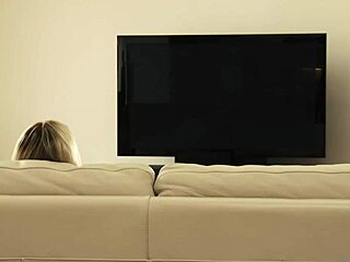 blonde bombshell dido fingers shaved pussy in nylon erotic solo