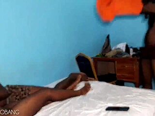 threesome with friend's ebony girlfriend licking dirty ass