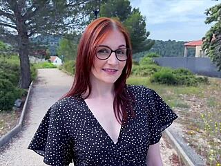 lavyana sultry redhead craves two cocks snack?