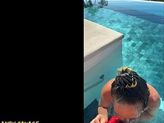 gf gives public deepthroat bj at costa rica infinity pool