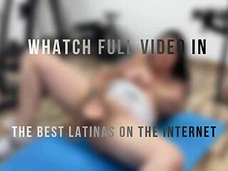 horny milf sneaks gym masturbation 😈 tits out pussy wet 🔥