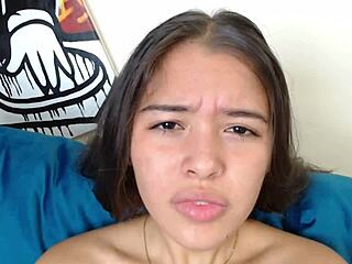 petite teen cums hard from public pussy groping outdoors?