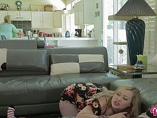 Rome takes turns stretching bunny and kayla's tight asses