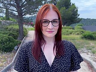 lavyana sultry redhead craves two cocks snack?