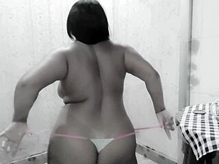 trailer shows hot latina college teacher's big tits clit sensual toy dance tease