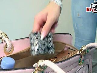 German Latina Milf Caught Flashing Tits in Berlin Park Pickup