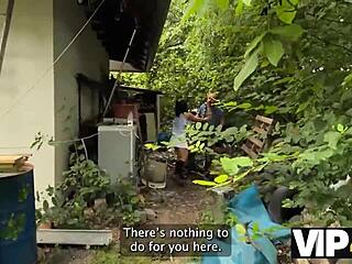 Vip4k. Hunter Pounds Shaved Gypsy Pussy in Abandoned House