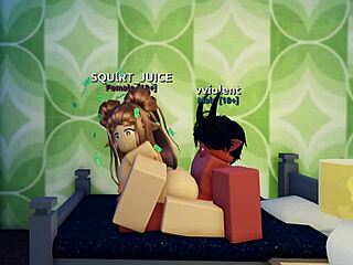 Picture creamy assfucking and blowjob action unfolding in wild Roblox condo sex