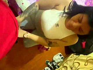 Latina lets fan impregnate her with tons of cum in vagina