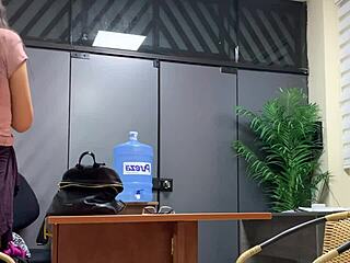 horny italian secretary bends over miniskirt for boss doggystyle orgasm fuck