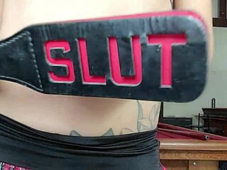 Spanking latina slut's tight ass pussy